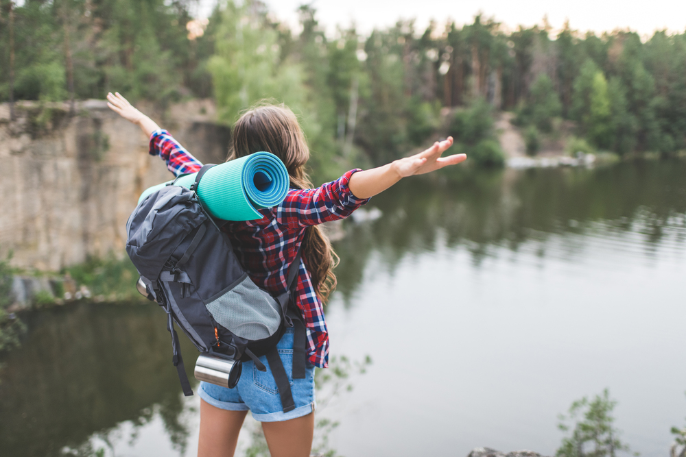 Traveller with backpack